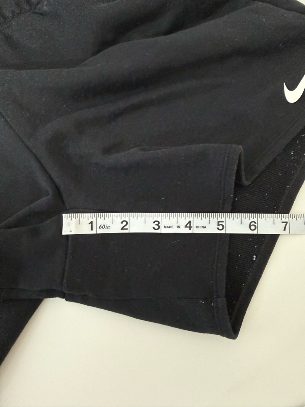 Nike Dri Fit Sweat Shorts Black Logo Waistband Mid-rise Athleisure Small Women’s - Picture 9 of 12